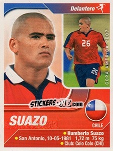 Sticker Humberto Suazo - Copa América. Venezuela 2007 - Navarrete