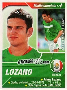 Sticker Jaime Lozano - Copa América. Venezuela 2007 - Navarrete
