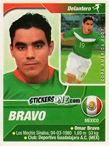 Cromo Omar Bravo - Copa América. Venezuela 2007 - Navarrete