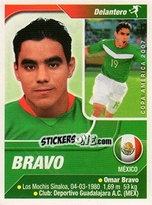 Sticker Omar Bravo - Copa América. Venezuela 2007 n. 148 - Navarrete