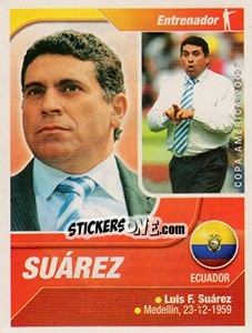 Sticker Luis Fernando Suárez (Entrenador) - Copa América. Venezuela 2007 - Navarrete