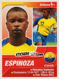 Cromo Espinoza - Copa América. Venezuela 2007 - Navarrete