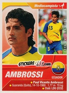 Sticker Ambrossi - Copa América. Venezuela 2007 - Navarrete