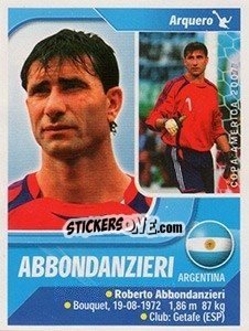 Sticker Abbondanzieri - Copa América. Venezuela 2007 n. 176 - Navarrete