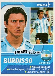 Sticker Burdisso - Copa América. Venezuela 2007 - Navarrete