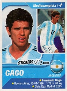 Sticker Gago - Copa América. Venezuela 2007 - Navarrete