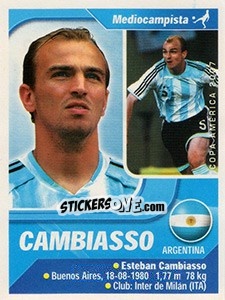Sticker Cambiasso - Copa América. Venezuela 2007 n. 184 - Navarrete