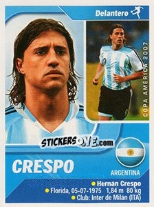 Sticker Crespo - Copa América. Venezuela 2007 n. 186 - Navarrete