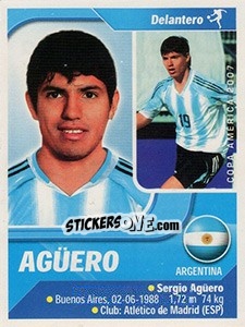 Sticker Agüero - Copa América. Venezuela 2007 - Navarrete