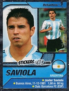 Sticker Saviola - Copa América. Venezuela 2007 n. 189 - Navarrete