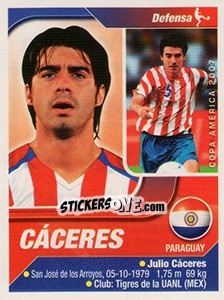 Sticker Cáceres - Copa América. Venezuela 2007 n. 193 - Navarrete