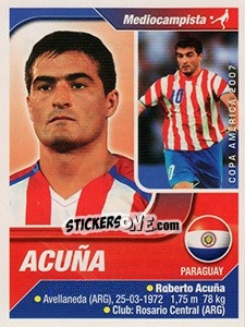 Sticker Acuña - Copa América. Venezuela 2007 - Navarrete