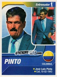 Sticker Pinto (Entrenador) - Copa América. Venezuela 2007 - Navarrete