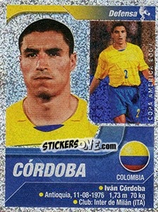 Sticker Ivan Córdoba - Copa América. Venezuela 2007 - Navarrete