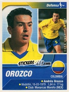 Cromo Orozco - Copa América. Venezuela 2007 - Navarrete