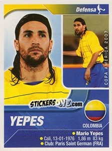 Sticker Yepes - Copa América. Venezuela 2007 n. 212 - Navarrete