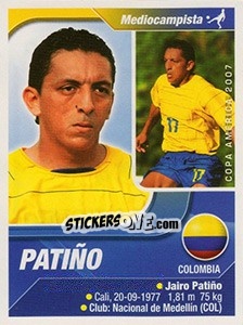 Sticker Patiño - Copa América. Venezuela 2007 - Navarrete