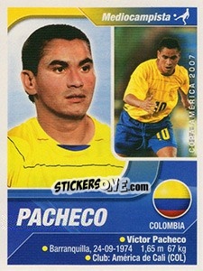 Cromo Pacheco - Copa América. Venezuela 2007 - Navarrete
