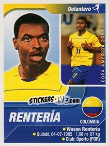Sticker Wason Rentería - Copa América. Venezuela 2007 - Navarrete