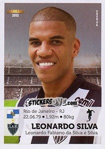 Cromo Leonardo Silva - Campeonato Brasileiro 2015 - Panini