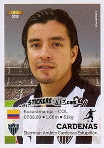 Sticker Cardenas - Campeonato Brasileiro 2015 - Panini