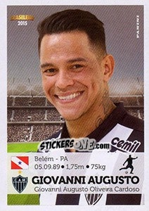 Cromo Giovanni Augusto - Campeonato Brasileiro 2015 - Panini