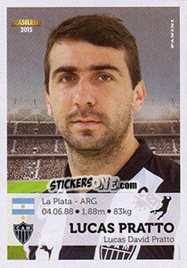 Sticker Lucas Pratto - Campeonato Brasileiro 2015 n. 15 - Panini