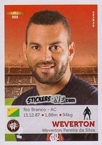 Sticker Weverton - Campeonato Brasileiro 2015 n. 17 - Panini