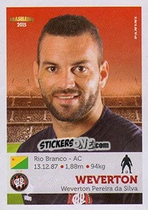 Sticker Weverton - Campeonato Brasileiro 2015 - Panini