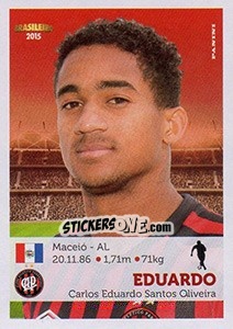 Sticker Eduardo - Campeonato Brasileiro 2015 n. 19 - Panini