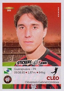Sticker Cléo - Campeonato Brasileiro 2015 n. 29 - Panini