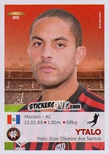 Sticker Ytalo - Campeonato Brasileiro 2015 n. 32 - Panini