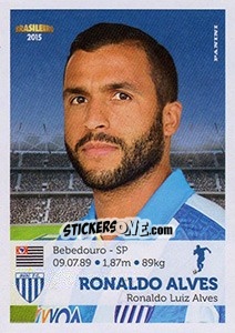 Cromo Ronaldo Alves - Campeonato Brasileiro 2015 n. 37 - Panini