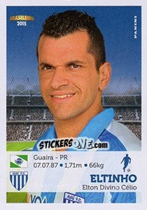 Cromo Eltinho - Campeonato Brasileiro 2015 n. 39 - Panini
