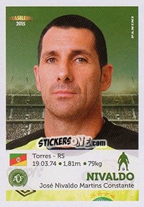 Sticker Nivaldo - Campeonato Brasileiro 2015 - Panini