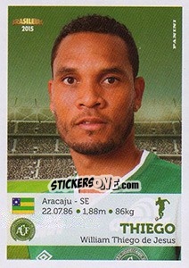 Sticker Thiego - Campeonato Brasileiro 2015 n. 53 - Panini