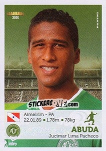 Sticker Abuda - Campeonato Brasileiro 2015 n. 56 - Panini
