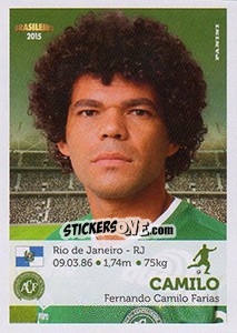 Cromo Camilo - Campeonato Brasileiro 2015 - Panini