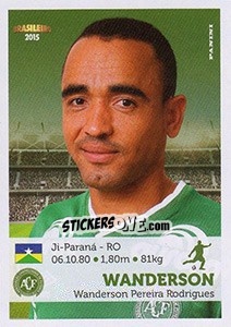 Sticker Wanderson - Campeonato Brasileiro 2015 n. 60 - Panini
