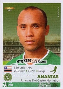 Sticker Ananias - Campeonato Brasileiro 2015 n. 61 - Panini