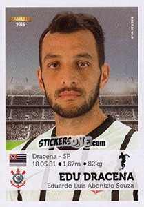 Sticker Edu Dracena - Campeonato Brasileiro 2015 n. 67 - Panini