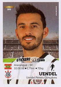 Sticker Uendel - Campeonato Brasileiro 2015 - Panini