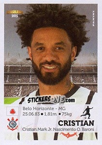 Sticker Cristian - Campeonato Brasileiro 2015 - Panini