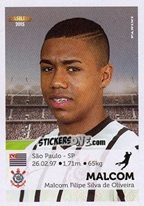 Sticker Malcom - Campeonato Brasileiro 2015 - Panini