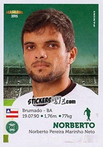 Sticker Norberto - Campeonato Brasileiro 2015 - Panini