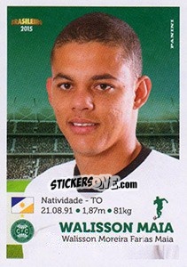 Cromo Walisson Maia - Campeonato Brasileiro 2015 - Panini