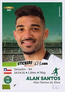 Cromo Alan Santos - Campeonato Brasileiro 2015 - Panini