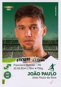 Sticker João Paulo - Campeonato Brasileiro 2015 - Panini