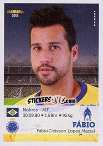 Sticker Fábio - Campeonato Brasileiro 2015 n. 97 - Panini