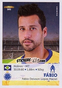 Figurina Fábio - Campeonato Brasileiro 2015 - Panini